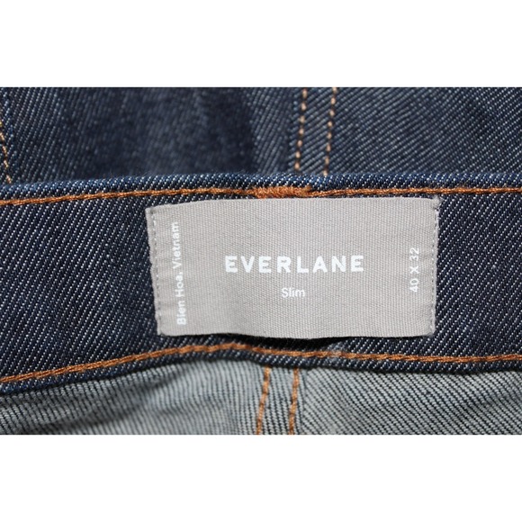 Everlane  Jean Mens 40x32 Slim Fit Dark Wash Stretch Cotton - Picture 5 of 6